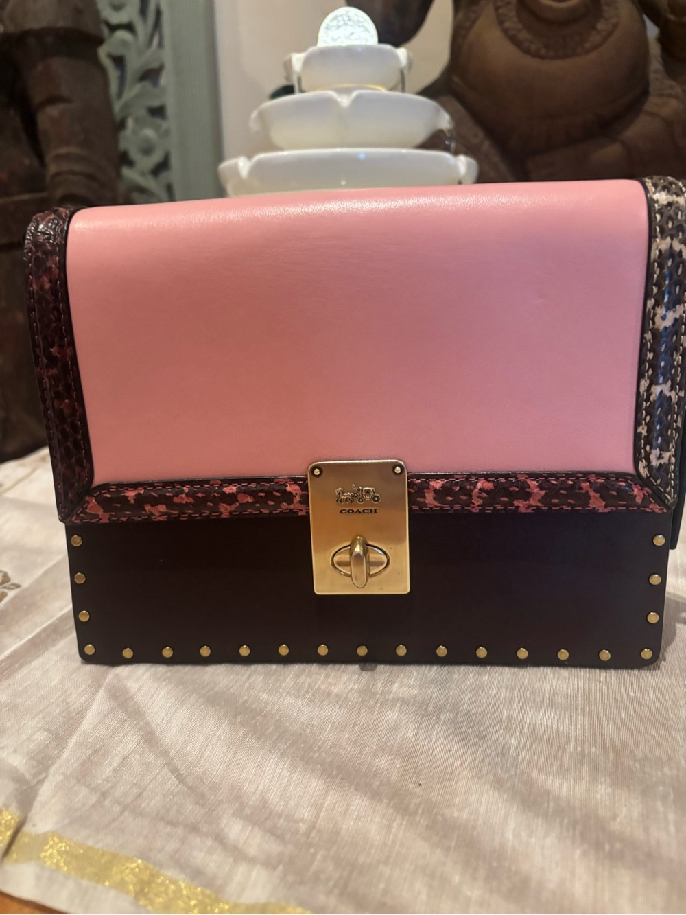 Coach Special Edition JLo + Hutton Turnlock Crossbody with Gold Hardware